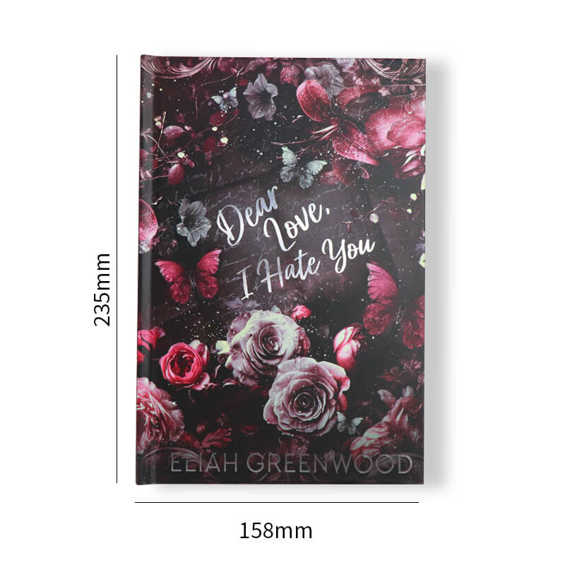 Hardcover Dark Romance Book with Silver Foil and Sprayed Edges 6