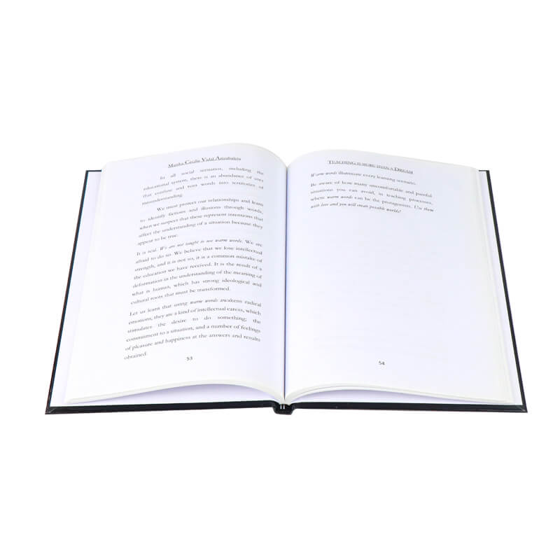 Custom Book Printing Black and White Hardcover Book Publishing 7