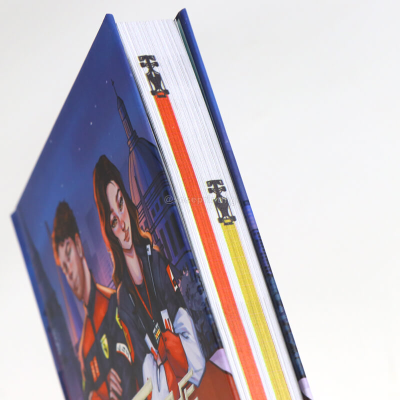 Book with Silver Foiling Embossing on the Cover and Sprayed Edges 10