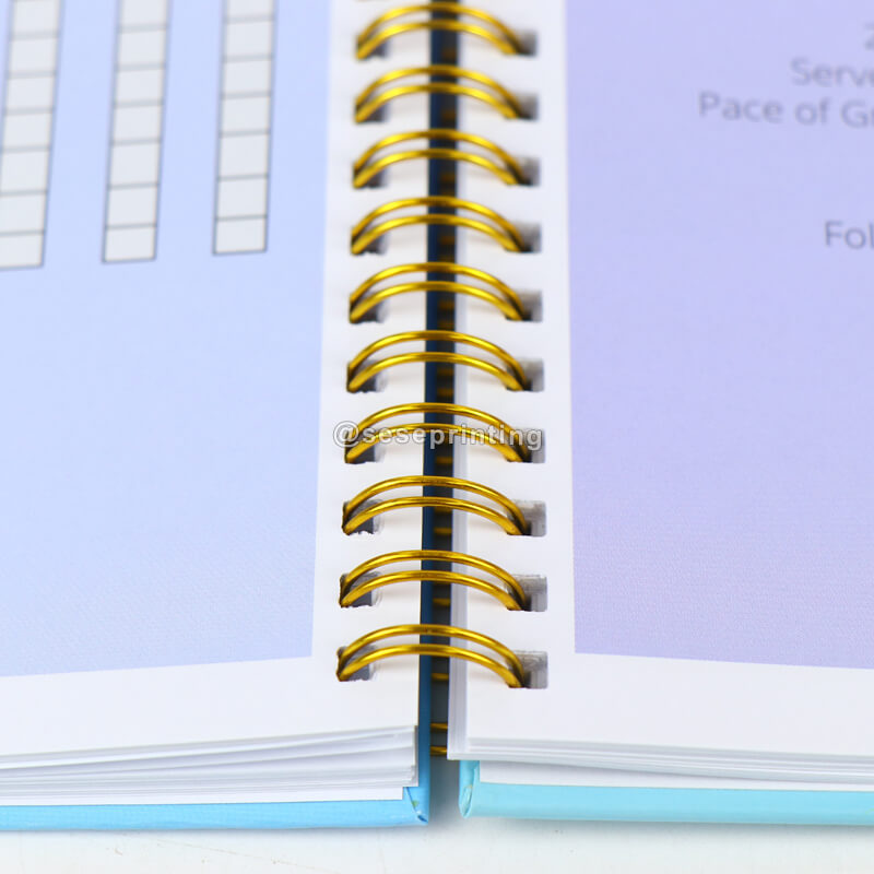 Custom Hardcover Wire Journal Workbook Printing Lesson Log Diary 10