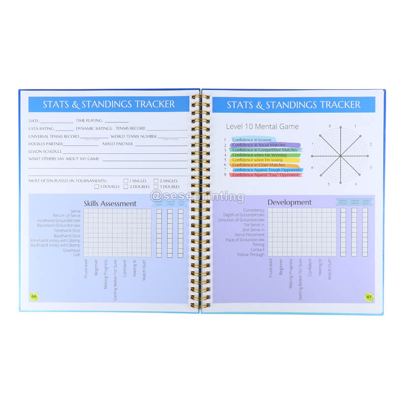 Custom Hardcover Wire Journal Workbook Printing Lesson Log Diary 8