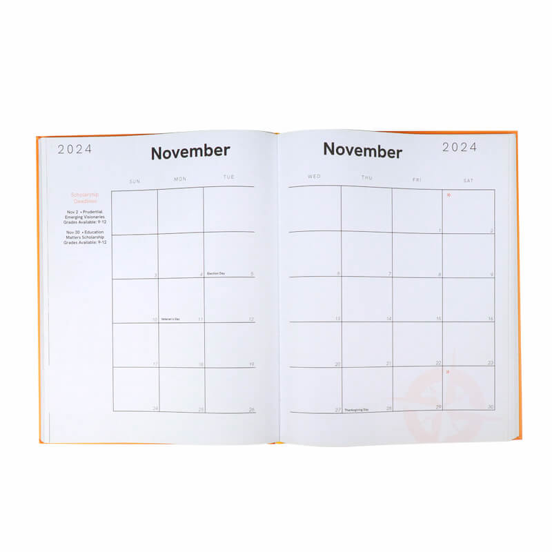 Hardcover Journal Custom Printing Daily Weekly Monthly Planner 7