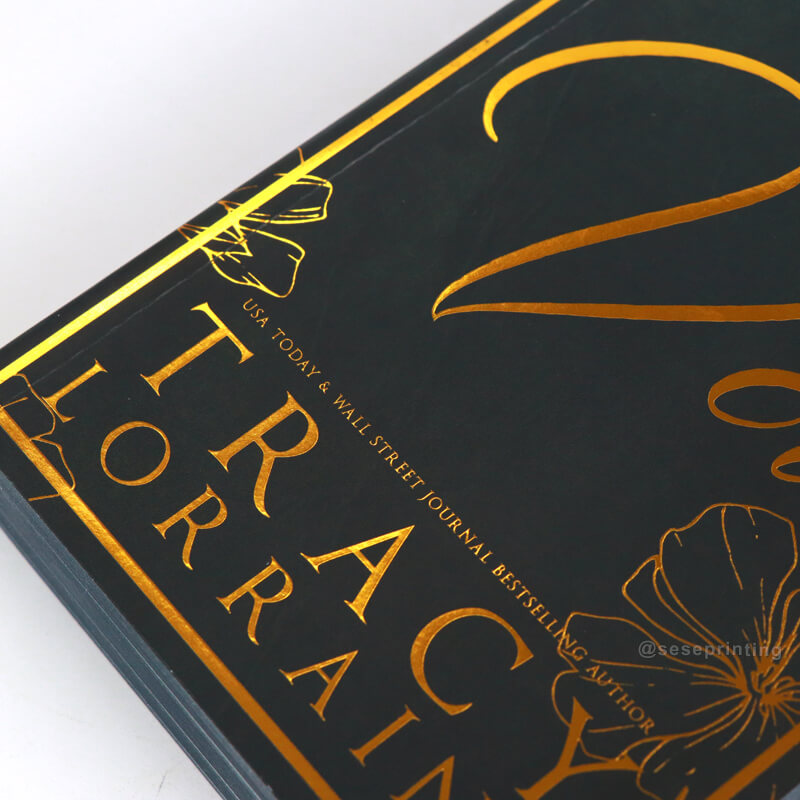 Perfect Bound Book with Black Sprayed Edges and Gold Foil on Cover 8