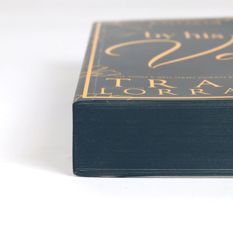 Perfect Bound Book with Black Sprayed Edges and Gold Foil on Cover 10