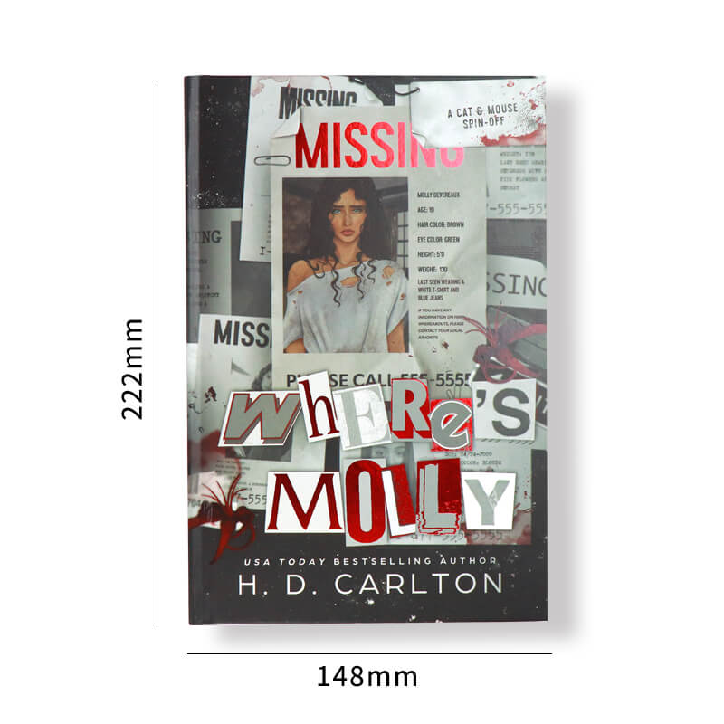 Foiled Hardback Book Printing with Endsheets and Sprayed Edges 6