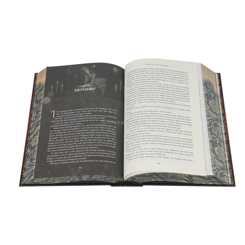 Printing Gold Foil Stamping Hardcover Books with Sprayed Edges 8