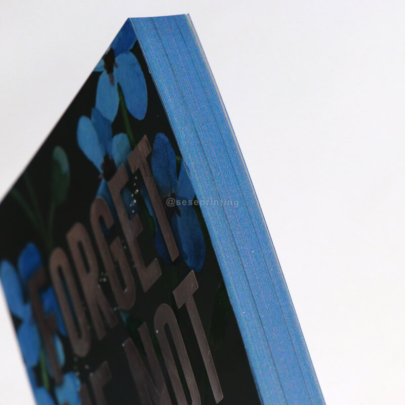 Perfect Bound Sprayed Edges Book Printing with Foiling and Spot UV 9