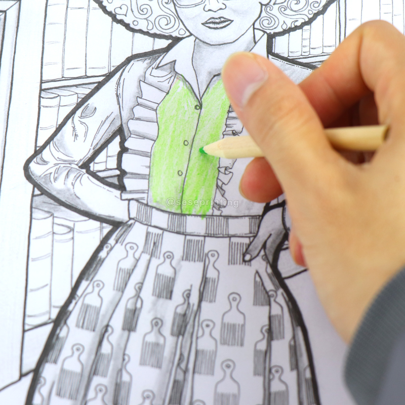 Custom Printing Softcover Kids Drawing Painting Coloring Book for Adult 8