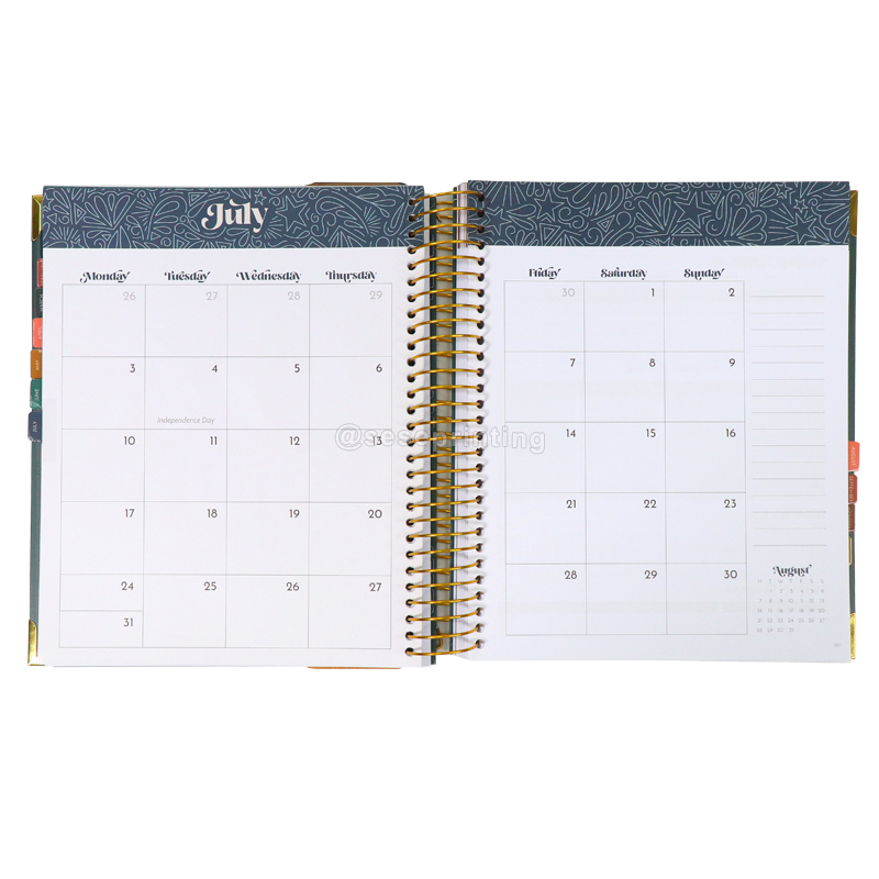 Custom Private Label Spiral Goal Journal Daily Weekly Monthly Planner for Workouts 7