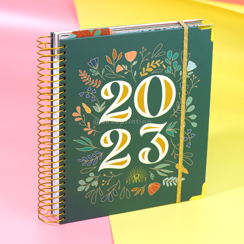 Custom Private Label Spiral Goal Journal Daily Weekly Monthly Planner for Workouts 6