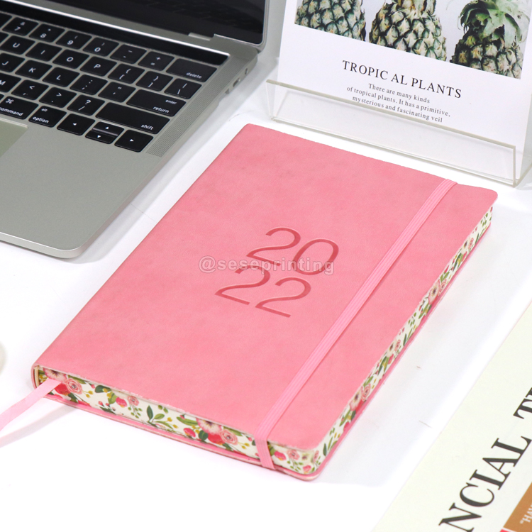 Diary A5 Leather Notebook Daily Monthly Planner Printed Journal Custom 6