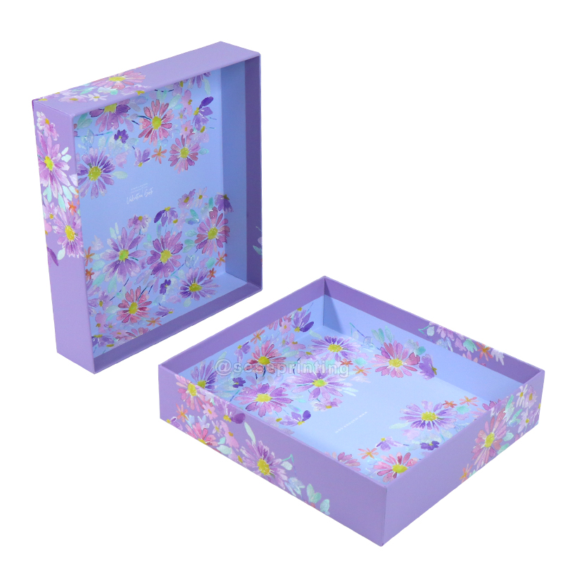 Lid and Base Gift Packaging Paper Box Custom Logo Printed Rigid Cardboard Box 8