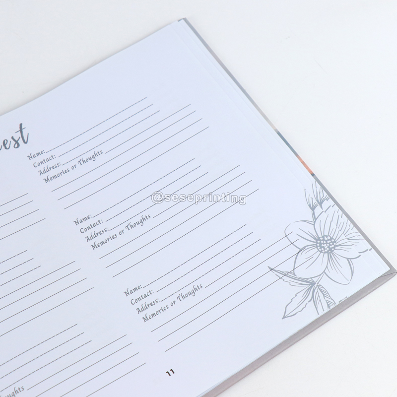 Personalized Design Hardcover Wedding Gifts Guest Book Custom Wedding Signature Guestbook 7