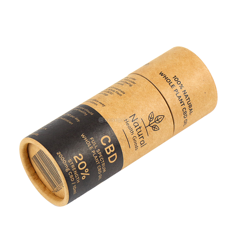 Kraft Paper Tube Packaging Custom Cylinder Box Round Packaging for CBD Oil 7