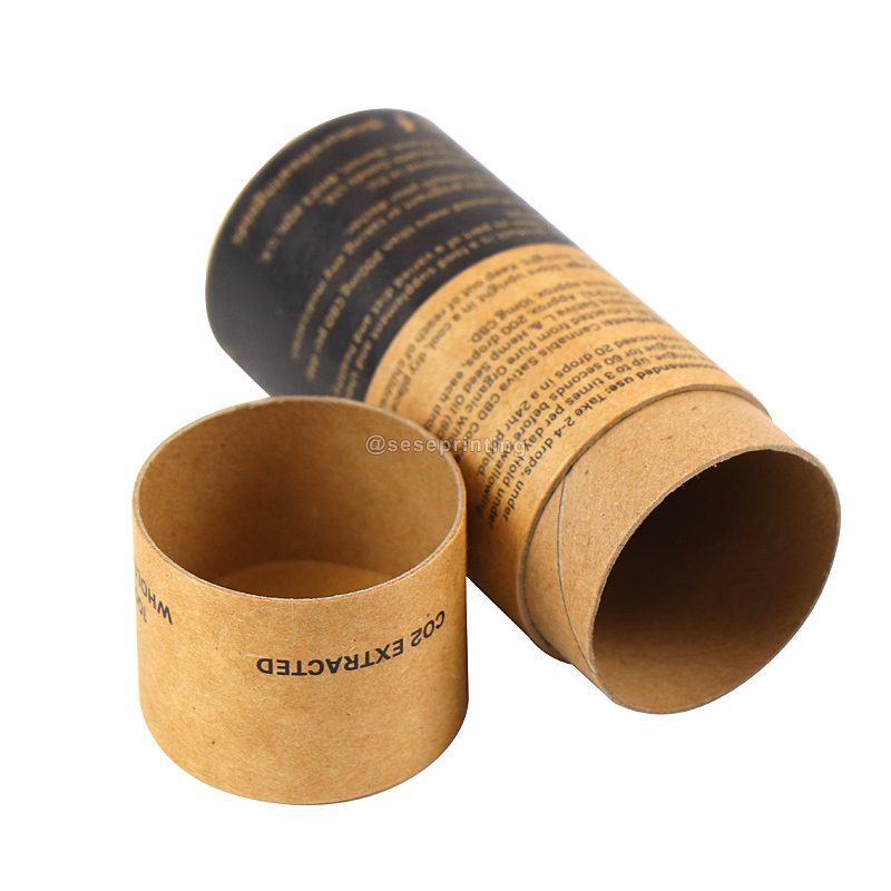 Kraft Paper Tube Packaging Custom Cylinder Box Round Packaging for CBD Oil 8