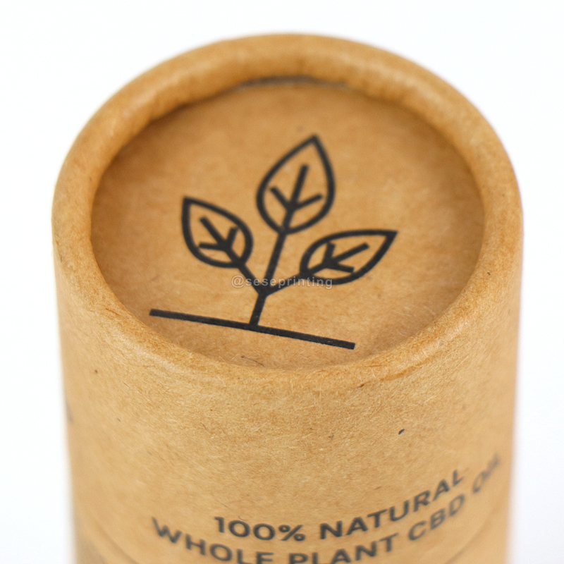Kraft Paper Tube Packaging Custom Cylinder Box Round Packaging for CBD Oil 9