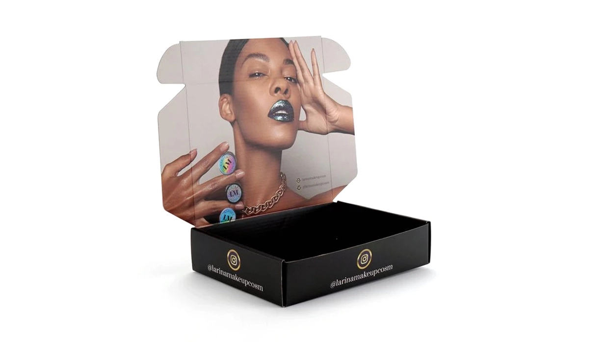 Custom Cardboard Shipping Storage Small Box Tab Mailer Box for Dress 1