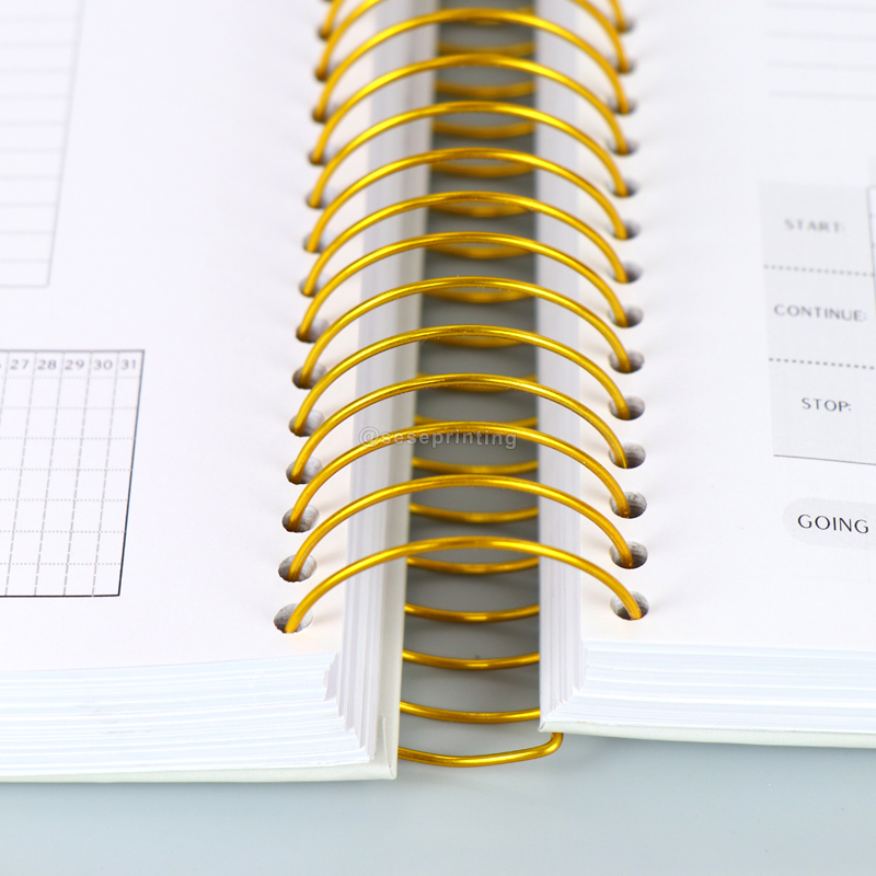 Custom Logo Spiral Weekly Monthly Manifestation Planner Goal Diary Journal Planner Agenda Notebook 8