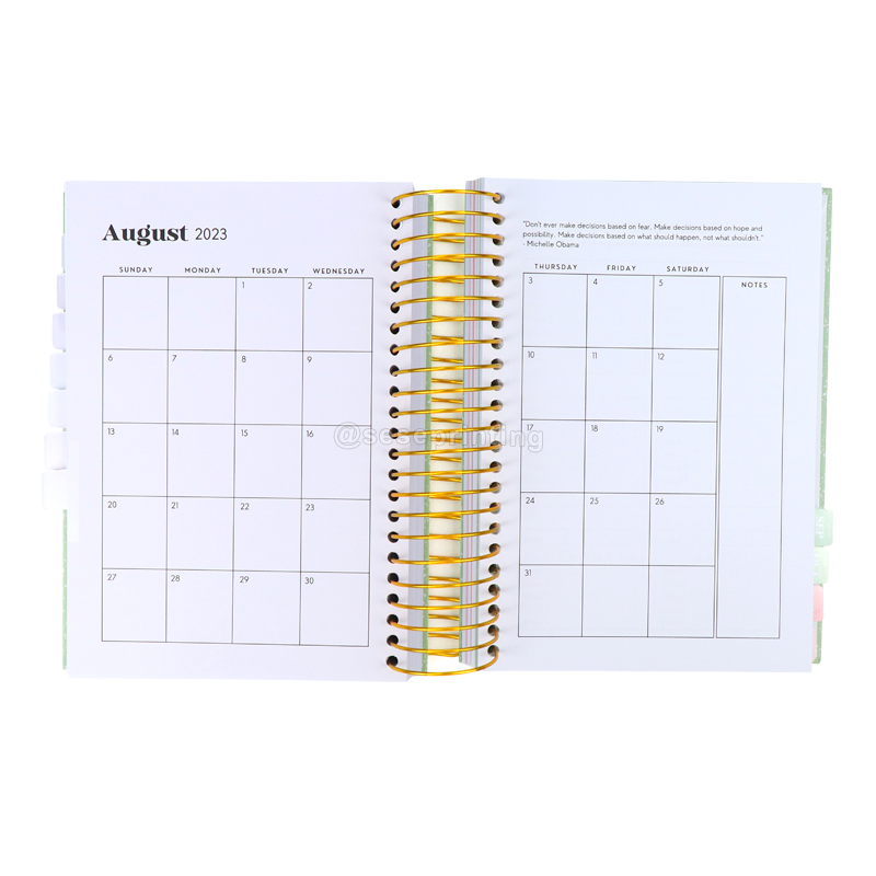 Custom Logo Agendas 2023 Planner Spiral Daily Planner Journal Printing - SeSe Printing 8