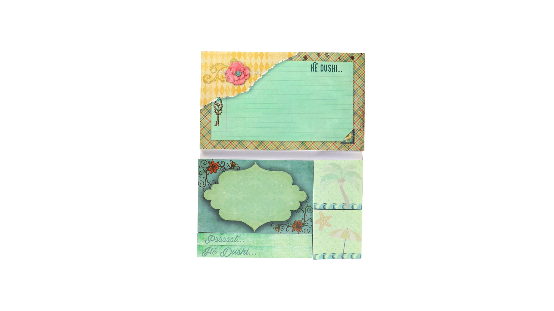 Eco-friendly Sticky Notes Set Custom Printing Memo Pads Bookmark 1