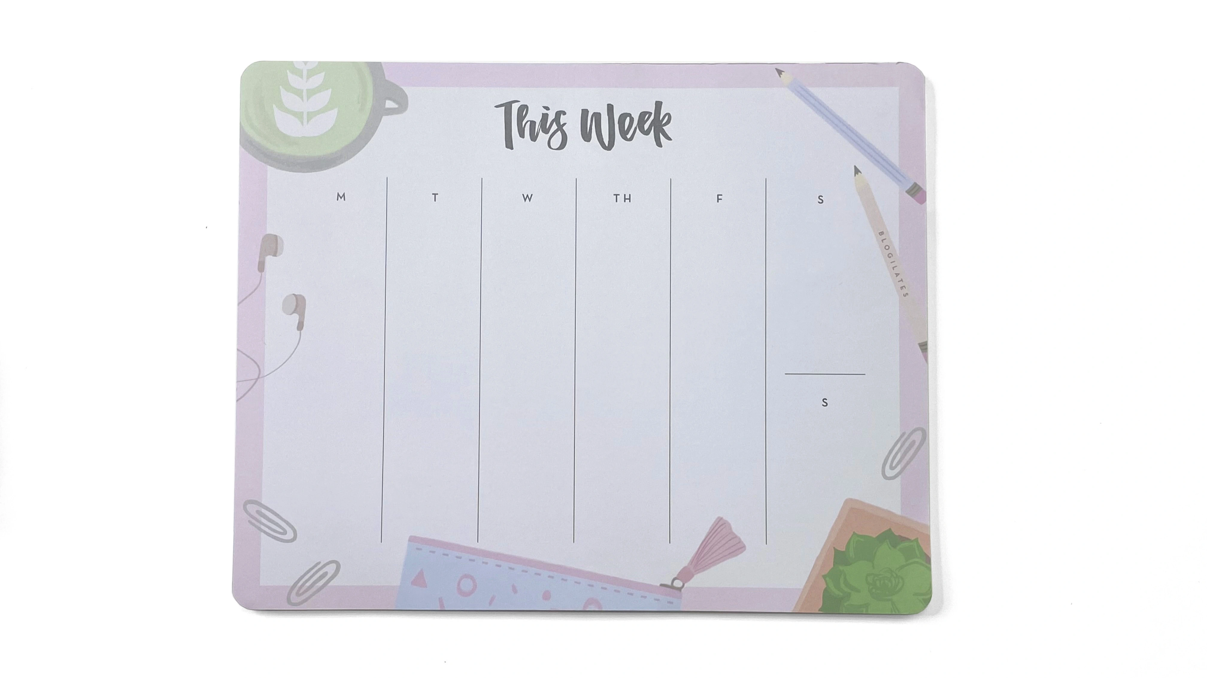 Personal Label Note Pad Printed A4 Tear off Memo Notes Weekly Menu Planner Notepad 1
