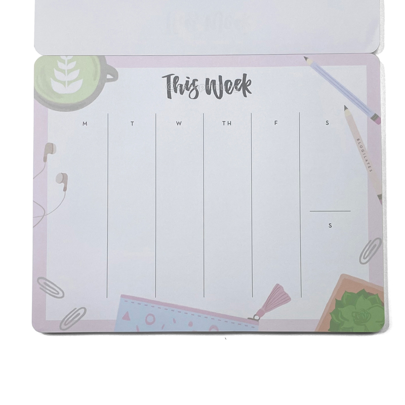Personal Label Note Pad Printed A4 Tear off Memo Notes Weekly Menu Planner Notepad 7