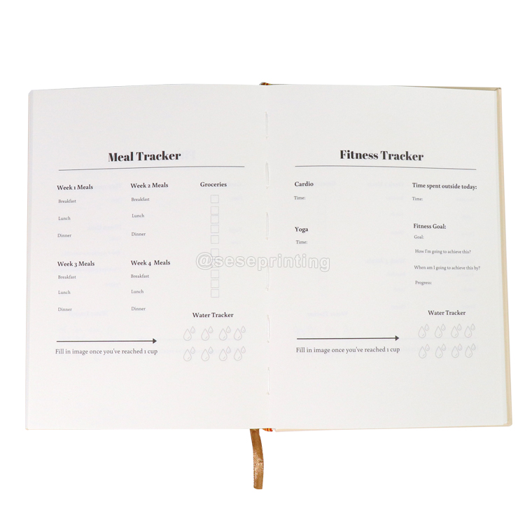 Notebook Printing Workout Wellness Journal Tracker Fitness Leather Planner 9