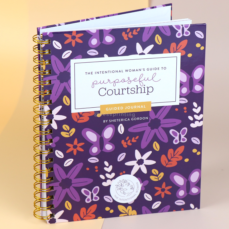 Custom Guided Journal Spiral Spiritual Affirmation Self Care Planner 6