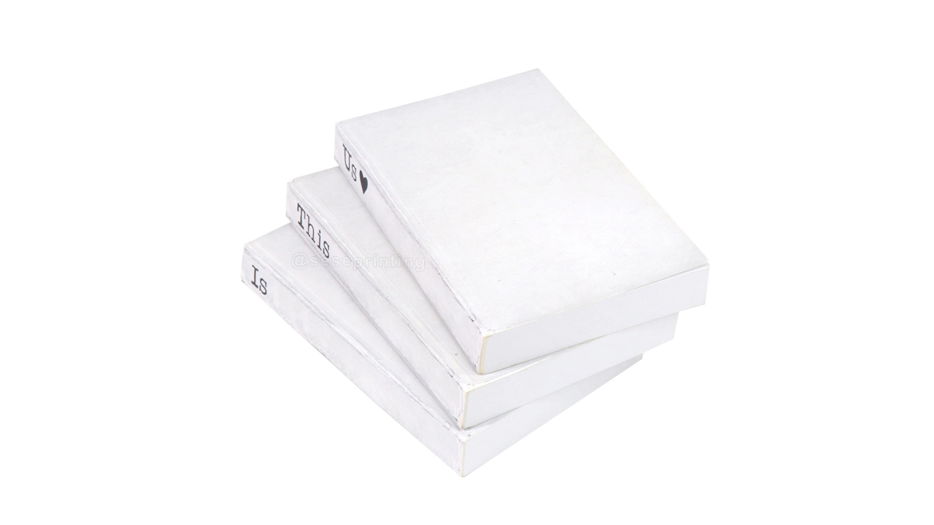 Custom Soft Cover White Paperback Book Decorative Book Set For Home Decor 1