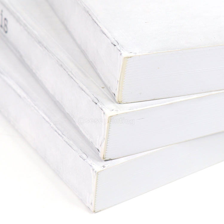 Custom Soft Cover White Paperback Book Decorative Book Set For Home Decor 8