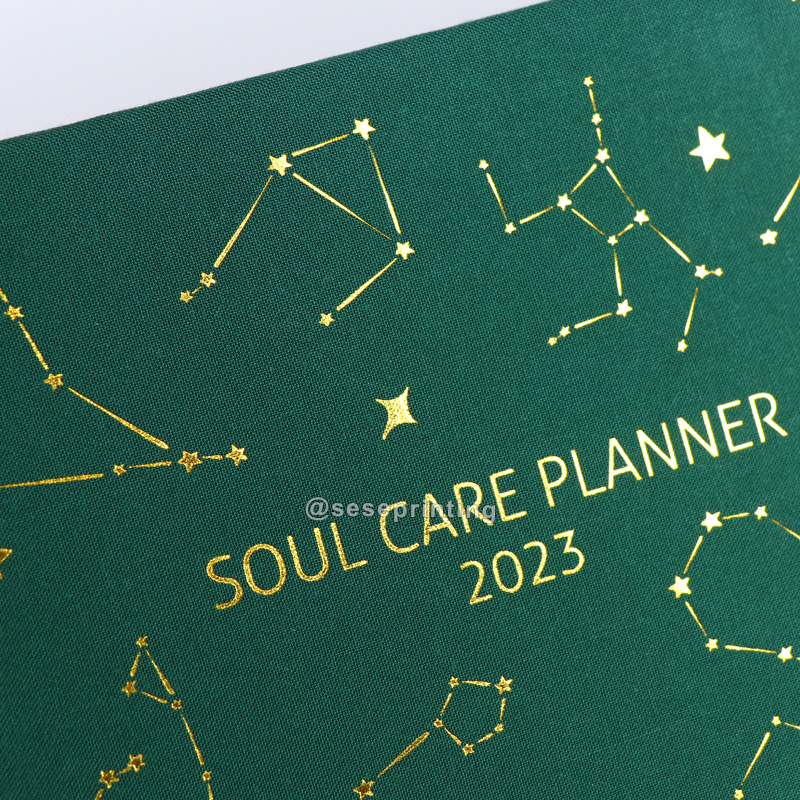 Custom Soul Care Planner Hardcover Linen Notebook Fabric Undated Journal Weekly Planner 7
