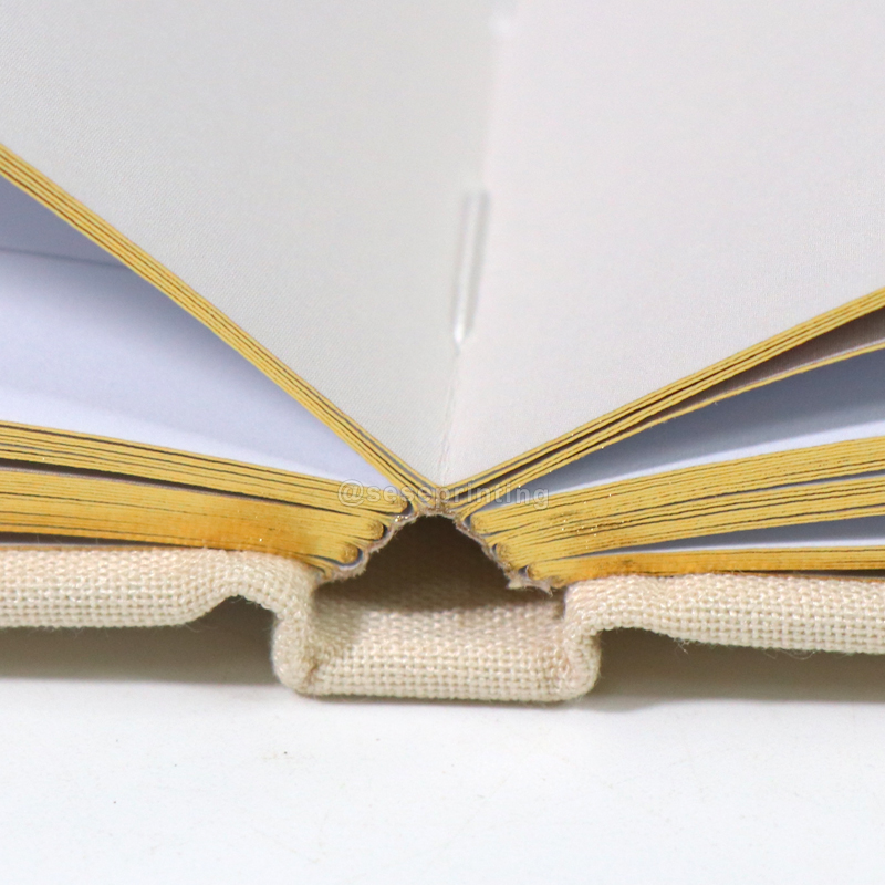 Journals Notebook Custom Logo Hardcover Linen Fabric Cover A5 Journal 8