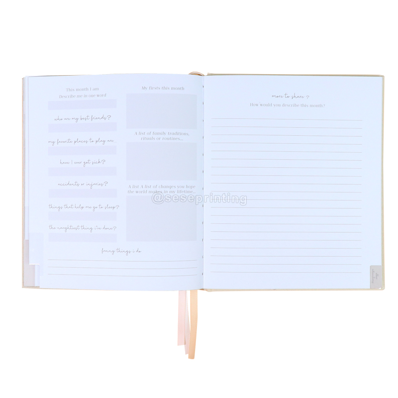 Journals Notebook Custom Logo Hardcover Linen Fabric Cover A5 Journal 7