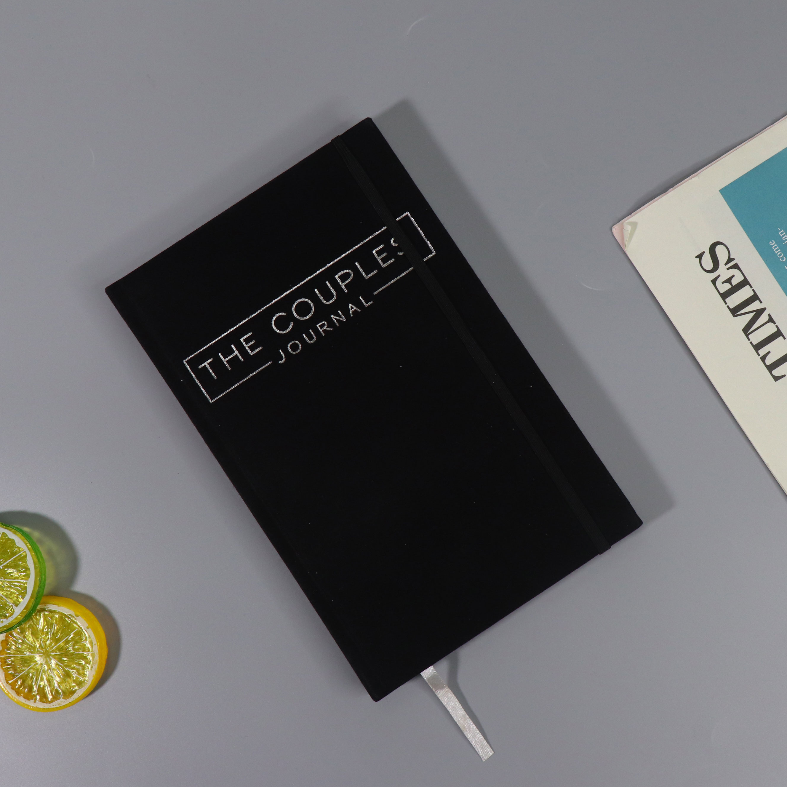 Linen Fabric Notebook Couple Grateful Journal Daily Challenge Planner 6