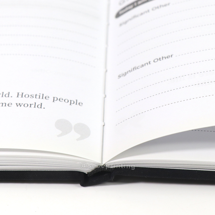 Linen Fabric Notebook Couple Grateful Journal Daily Challenge Planner 9