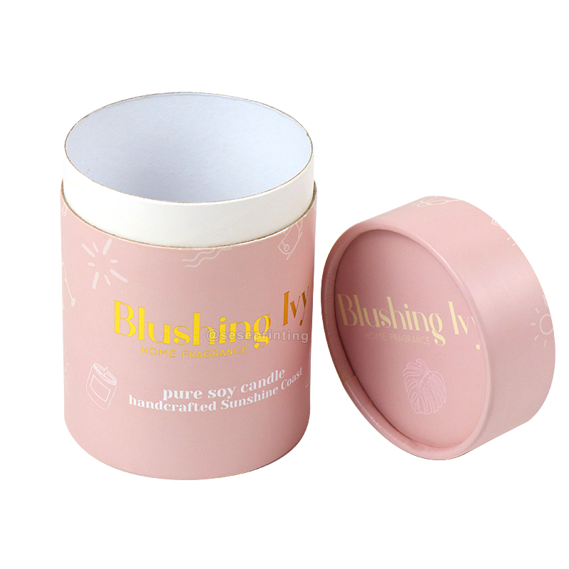 Custom Personalized Design Cylinder Candle Packaging Cardboard Tube Box 8