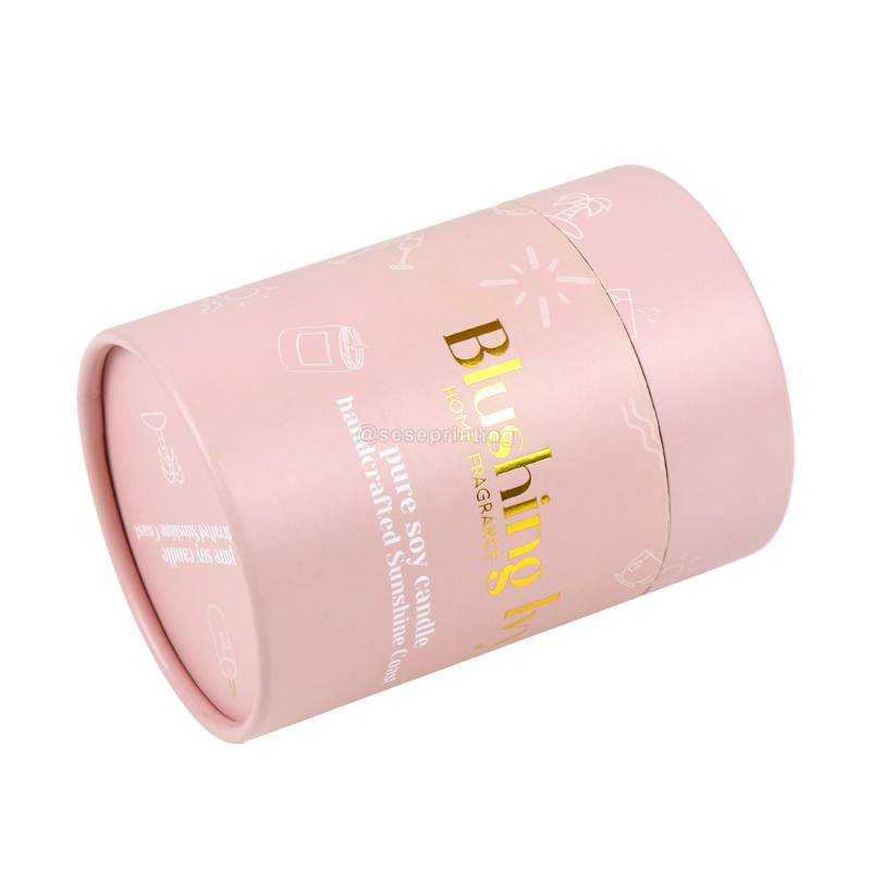Custom Personalized Design Cylinder Candle Packaging Cardboard Tube Box 7