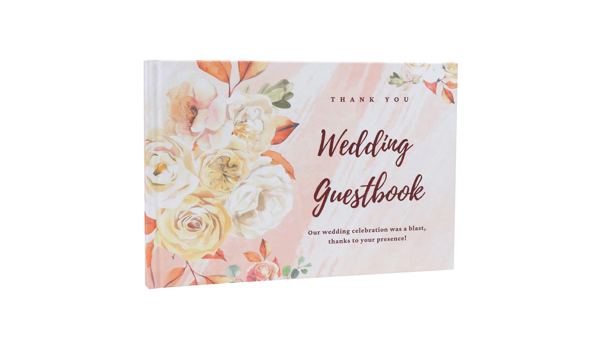 OEM Custom Memory Signed Guestbook Hot Stamping Hardcover Wedding Guest Book 1