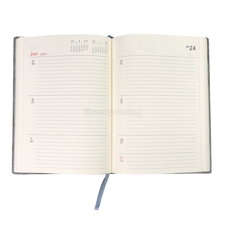 カスタムA5ノートダイアリーレザーデイリージャーナルプランナー印刷 8