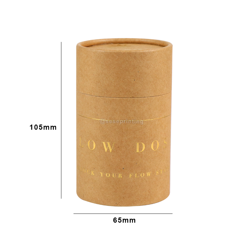 Custom Round Cylinder Kraft Cardboard Boxes Paper Tube Box Packaging 6