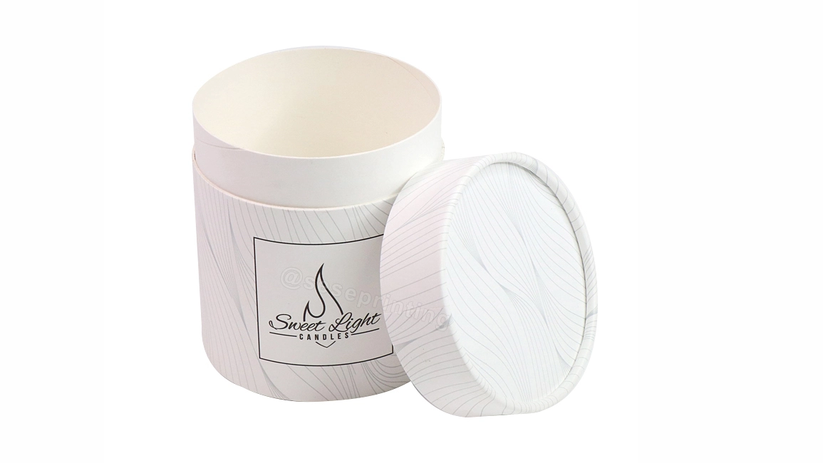 Recycled Luxury Candle Packaging Round Box Custom Paper Tube Box Packaging 1