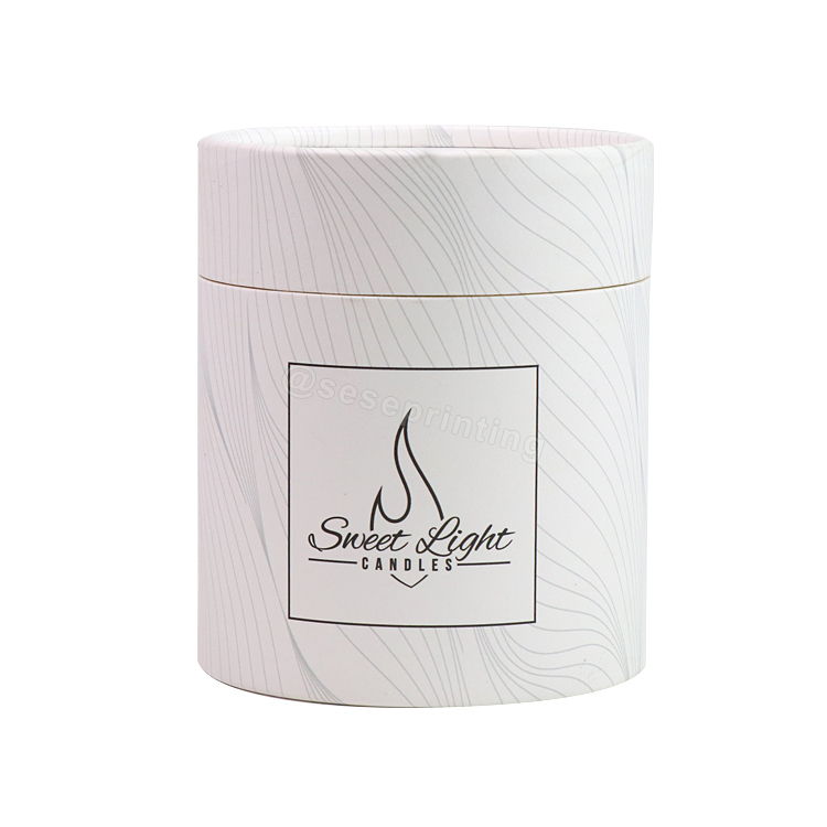 Recycled Luxury Candle Packaging Round Box Custom Paper Tube Box Packaging 6