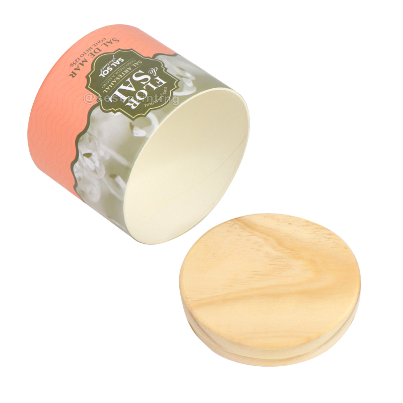 Custom Eco Friendly Colorful Tube Packaging with Wood Bamboo Lid Paper Round Cylinder Box 8