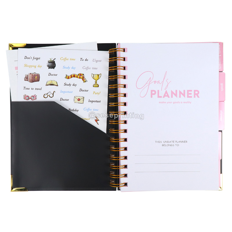 Custom Daily Goal Spiral Planner Journal Hardcover Notebook A5 Diary 2023 Planner 7