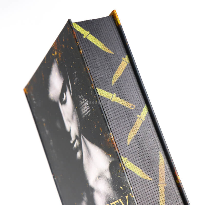 Hardback Book with Sprayed Edges and Foiled Lettering on Cover 10