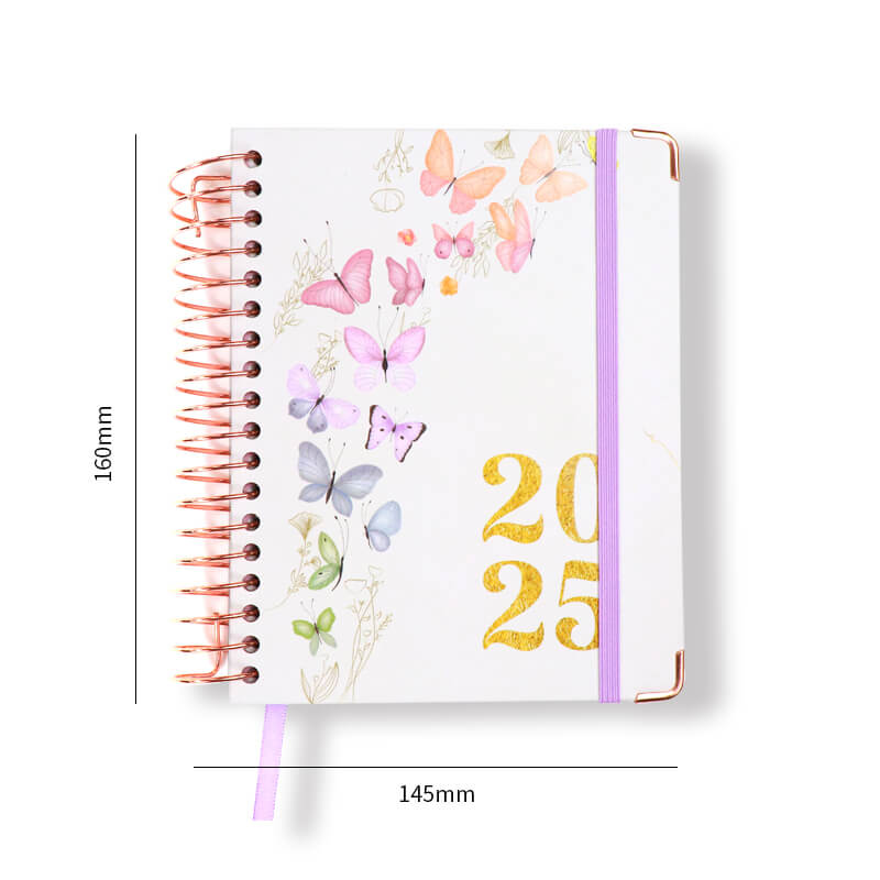 Custom Printing Spiral Monthly Pocket Agenda Planner with Tabs 6