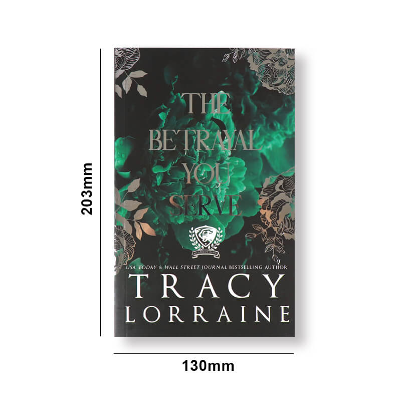 Soft Cover Novel Printing Foiled Paperback Book with Sprayed Edges 6