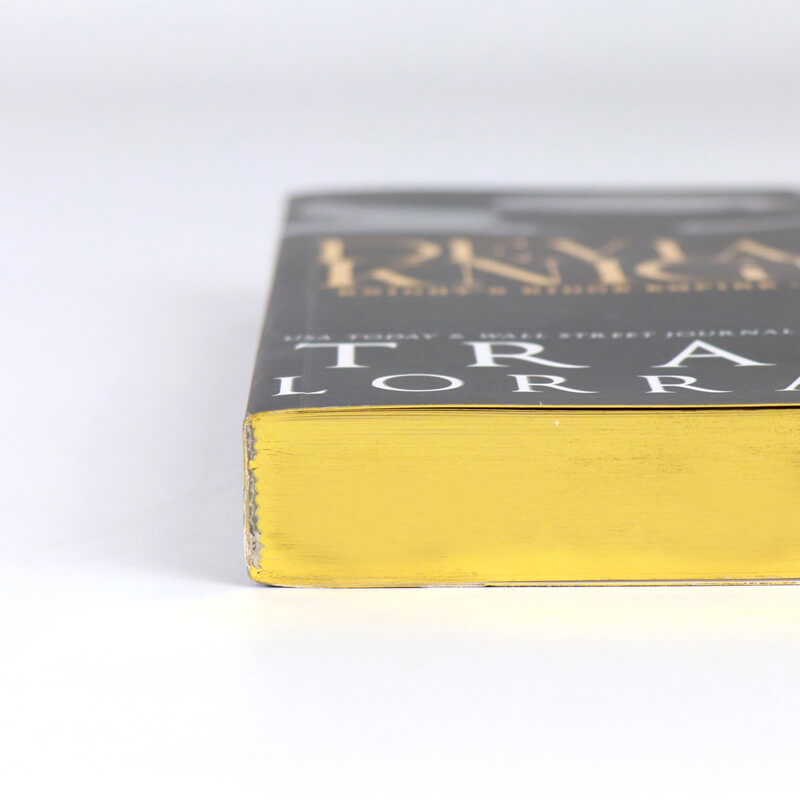 Spot UV Cover Paperback Novel Printing with Gold Sprayed Edges 11