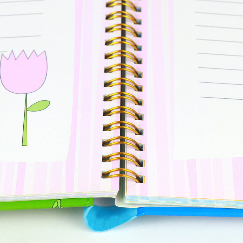 Custom Baby Journal Book Hardcover Hidden Wire-O Notebook Printing 9