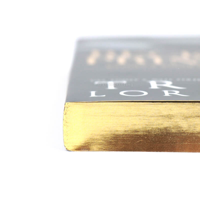 Foil Stamping Paperback Book with Custom Sprayed Edges and Spot UV 10